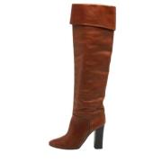 Pre-owned Leather boots Chloé Pre-owned , Brown , Dames