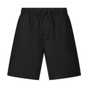 Katoenen Shorts Dan met Logo Borduursel Hugo Boss , Black , Heren