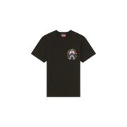 Eiffeltoren Geborduurd Slim Fit T-shirt Kenzo , Black , Heren