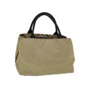 Pre-owned Nylon handbags Burberry Vintage , Beige , Dames