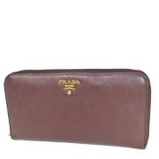 Pre-owned Leather wallets Prada Vintage , Red , Dames
