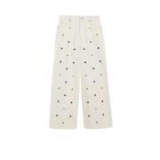 Katoen Stier 5-Pocket Broek Max Mara Weekend , White , Dames