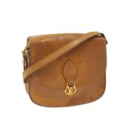 Pre-owned Leather shoulder-bags Louis Vuitton Vintage , Beige , Dames