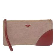 Pre-owned Canvas clutches Prada Vintage , Pink , Dames
