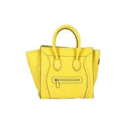 Pre-owned Leather handbags Celine Vintage , Yellow , Dames