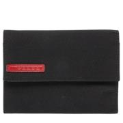 Pre-owned Nylon wallets Prada Vintage , Black , Heren