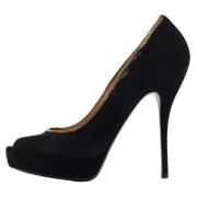 Pre-owned Suede heels Gucci Vintage , Black , Dames