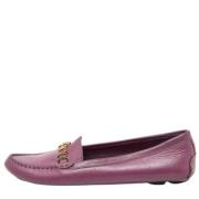 Pre-owned Leather flats Carolina Herrera Pre-owned , Purple , Dames