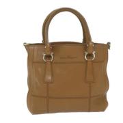 Pre-owned Leather handbags Salvatore Ferragamo Pre-owned , Brown , Dam...