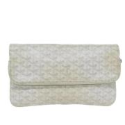 Pre-owned Canvas clutches Goyard Vintage , Gray , Dames