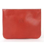 Pre-owned Leather clutches Loewe Pre-owned , Red , Dames