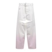 Wide Trousers Ssheena , White , Dames