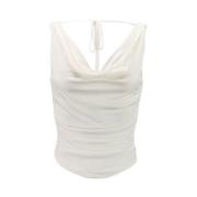 Witte Viscose Top voor Vrouwen Aniye By , White , Dames