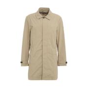 Steen Beige Nylon Trench Coat Save The Duck , Beige , Heren