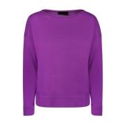 Paarse Sailor Neck Sweater Gran Sasso , Purple , Dames