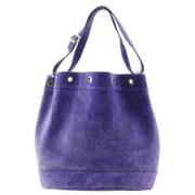 Pre-owned Suede shoulder-bags Hermès Vintage , Purple , Dames