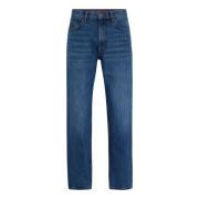 Straight Jeans Hugo Boss , Blue , Heren