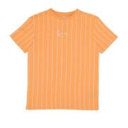 Pinstripe Orange/Off White T-Shirt Karl Kani , Orange , Dames