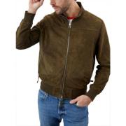 Leather Jackets Roy Roger's , Green , Heren