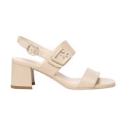 Beige Jurk Sandalen met 6cm Zool Nerogiardini , Beige , Dames