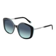 Black/Blue Shaded Sunglasses Tiffany , Black , Dames