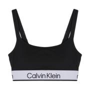 Sportieve Zwarte Vierkante Top Calvin Klein , Black , Dames