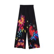 Wide Trousers Desigual , Multicolor , Dames