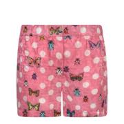 Multicolor Zijden Shorts met Vlinders Lieveheersbeestjes Print Versace...