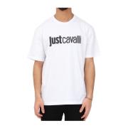 Witte T-shirt en Polo Collectie Just Cavalli , White , Heren