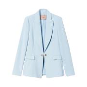 Lichtblauwe Blazer Jas met Juweelknopen Twinset , Blue , Dames