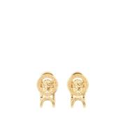 Gouden Metalen Oorbellen voor gepiercete oren Versace , Yellow , Dames