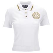 Witte Polo Shirt Versace Jeans Couture , White , Dames