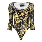 Zwarte Top Versace Jeans Couture , Multicolor , Dames