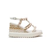 Casual Witte Leren Dames Sandalen Alma EN Pena , White , Dames