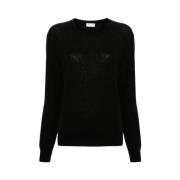 Round-neck Knitwear Saint Laurent , Black , Dames