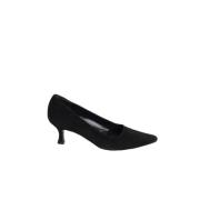 Pre-owned Suede heels Salvatore Ferragamo Pre-owned , Black , Dames