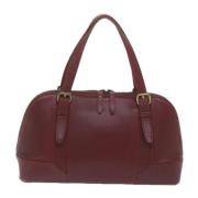 Pre-owned Leather shoulder-bags Burberry Vintage , Red , Dames