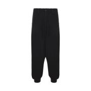 Trousers Yohji Yamamoto , Black , Heren