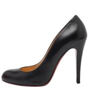 Pre-owned Leather heels Christian Louboutin Pre-owned , Black , Dames