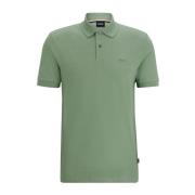 Organisch Katoenen Polo Pallas Groen Hugo Boss , Green , Heren