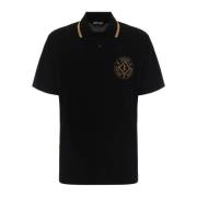 Zwarte Polo Shirt Collectie Just Cavalli , Black , Heren