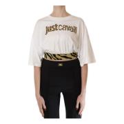 Witte T-shirt en Polo Collectie Just Cavalli , White , Dames