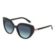 Zwart/Blauw Getinte Zonnebril Tiffany , Black , Dames