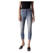 Slim Cropped Faith Jeans Salsa , Blue , Dames