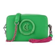 Groene Schoudertas met Tonaal Logo Just Cavalli , Green , Dames