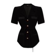 Shirt met riem Balmain , Black , Dames