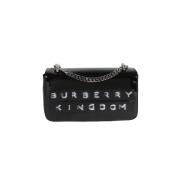 Pre-owned Leather shoulder-bags Burberry Vintage , Black , Dames