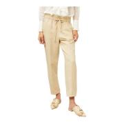 Beige Linnen Broek Souvenir , Beige , Dames