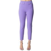 Cropped Trousers Elisabetta Franchi , Purple , Dames