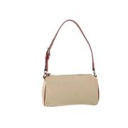 Pre-owned Canvas shoulder-bags Burberry Vintage , Beige , Dames